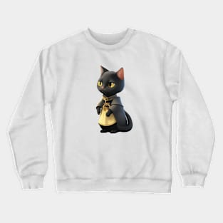 black cat geometric Crewneck Sweatshirt